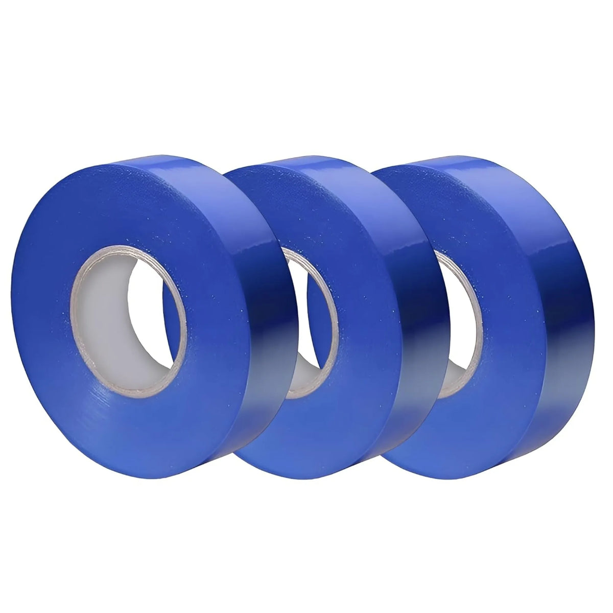 Electrical Insulation Tape 9m x 17mm Blue PVC Flame Retardant Wire Repair - Pack of 3