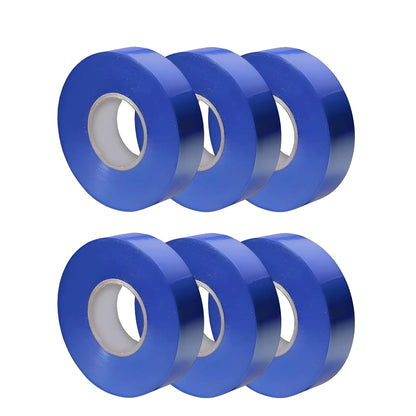 Electrical Insulation Tape 9m x 17mm Blue PVC Flame Retardant Wire Repair - Pack of 6