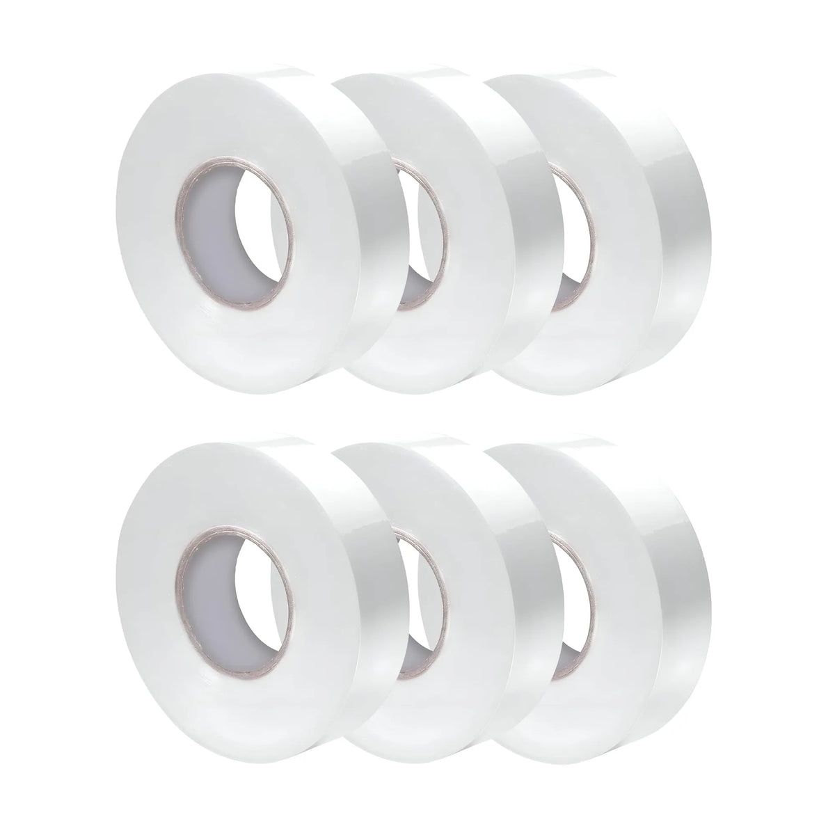 Electrical Insulation Tape 9m x 17mm White PVC Flame Retardant Wire Repair - Pack of 6