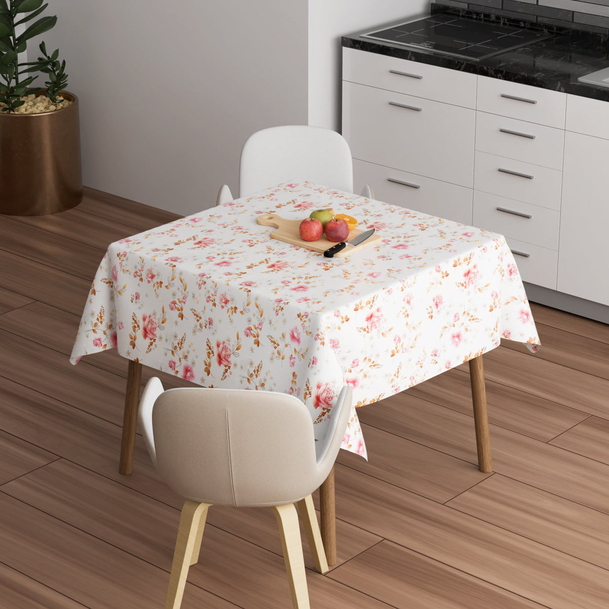 Floral Tablecloth – 4 Prints, Square or Rectangular, Wipe-Clean Polyester - photo 3