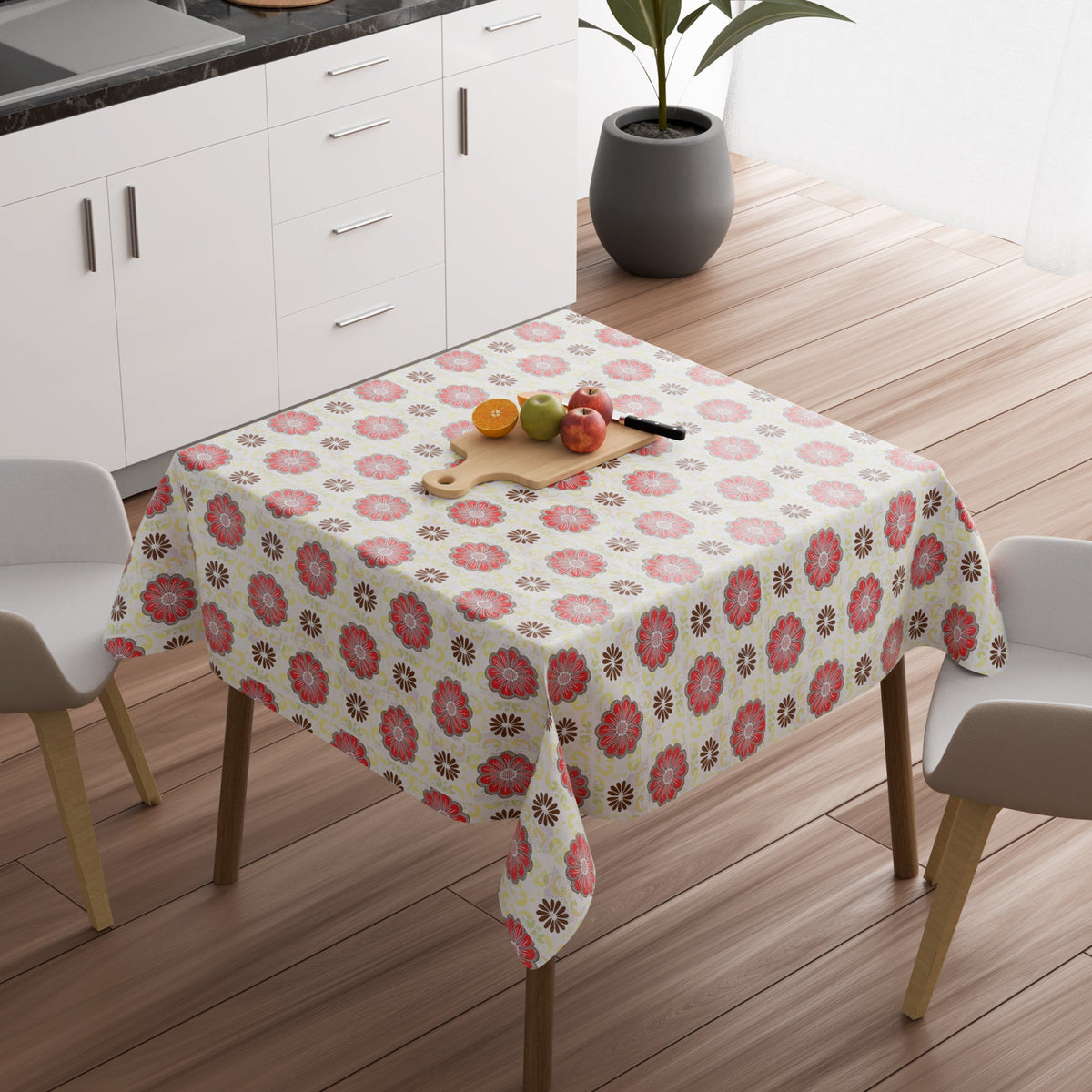 Floral Tablecloth – 4 Prints, Square or Rectangular, Wipe-Clean Polyester - photo 4