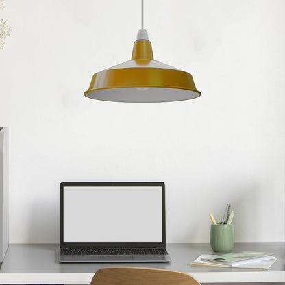 Industrial Enamel Lamp Shade 40 cm – Easy Fit, 6 Colours - photo 8