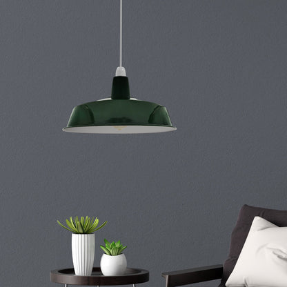 Industrial Enamel Lamp Shade 40 cm – Easy Fit, 6 Colours - photo 11