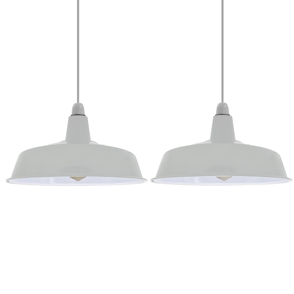 Industrial Enamel Lamp Shade 40 cm – Easy Fit, 6 Colours - photo 12