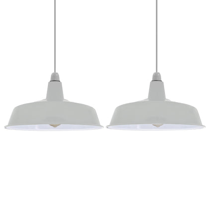 Industrial Enamel Lamp Shade 40 cm – Easy Fit, 6 Colours - photo 12