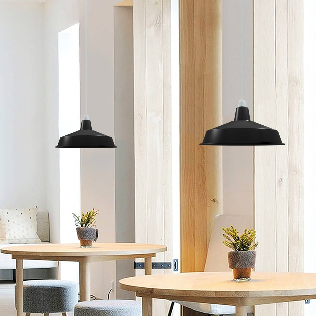 Industrial Enamel Lamp Shade 40 cm – Easy Fit, 6 Colours - photo 16