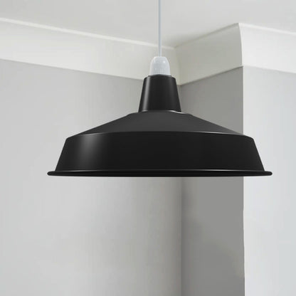 Industrial Enamel Lamp Shade 40 cm – Easy Fit, 6 Colours - photo 17
