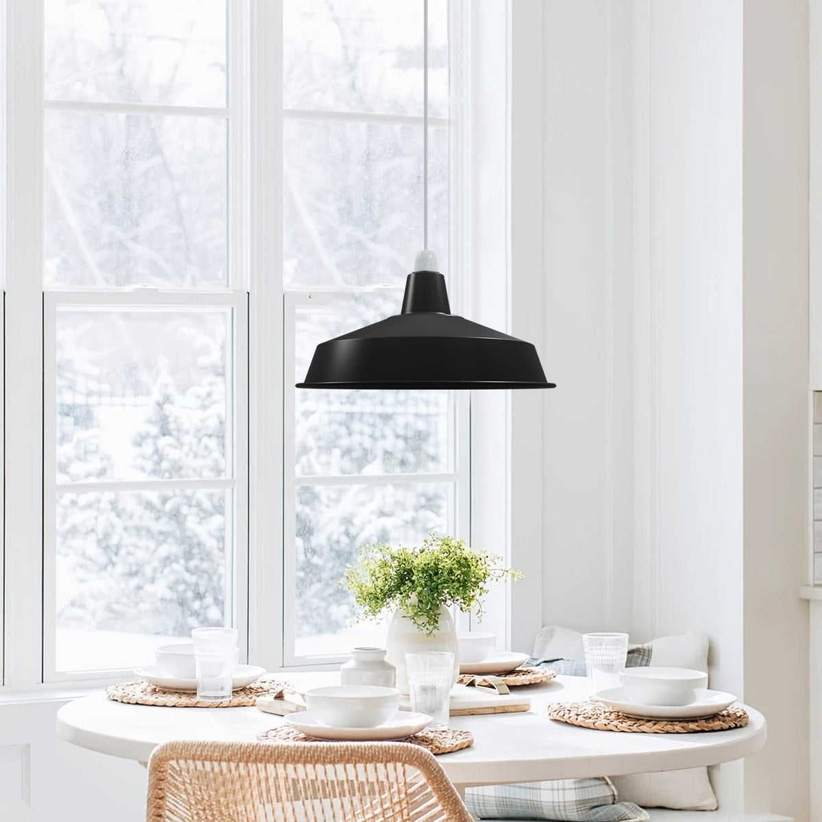 Industrial Enamel Lamp Shade 40 cm – Easy Fit, 6 Colours - photo 18