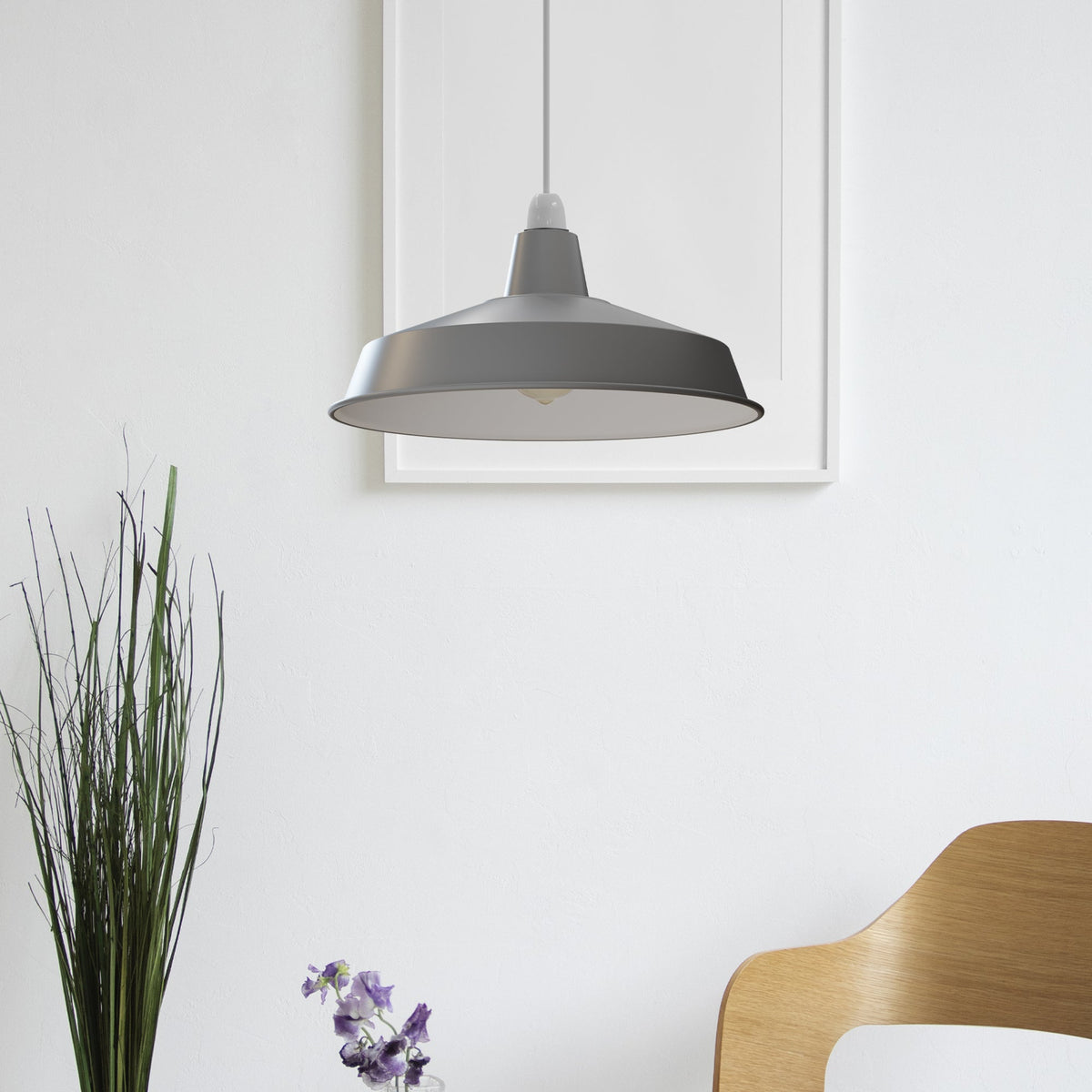 Industrial Enamel Lamp Shade 40 cm – Easy Fit, 6 Colours - photo 19