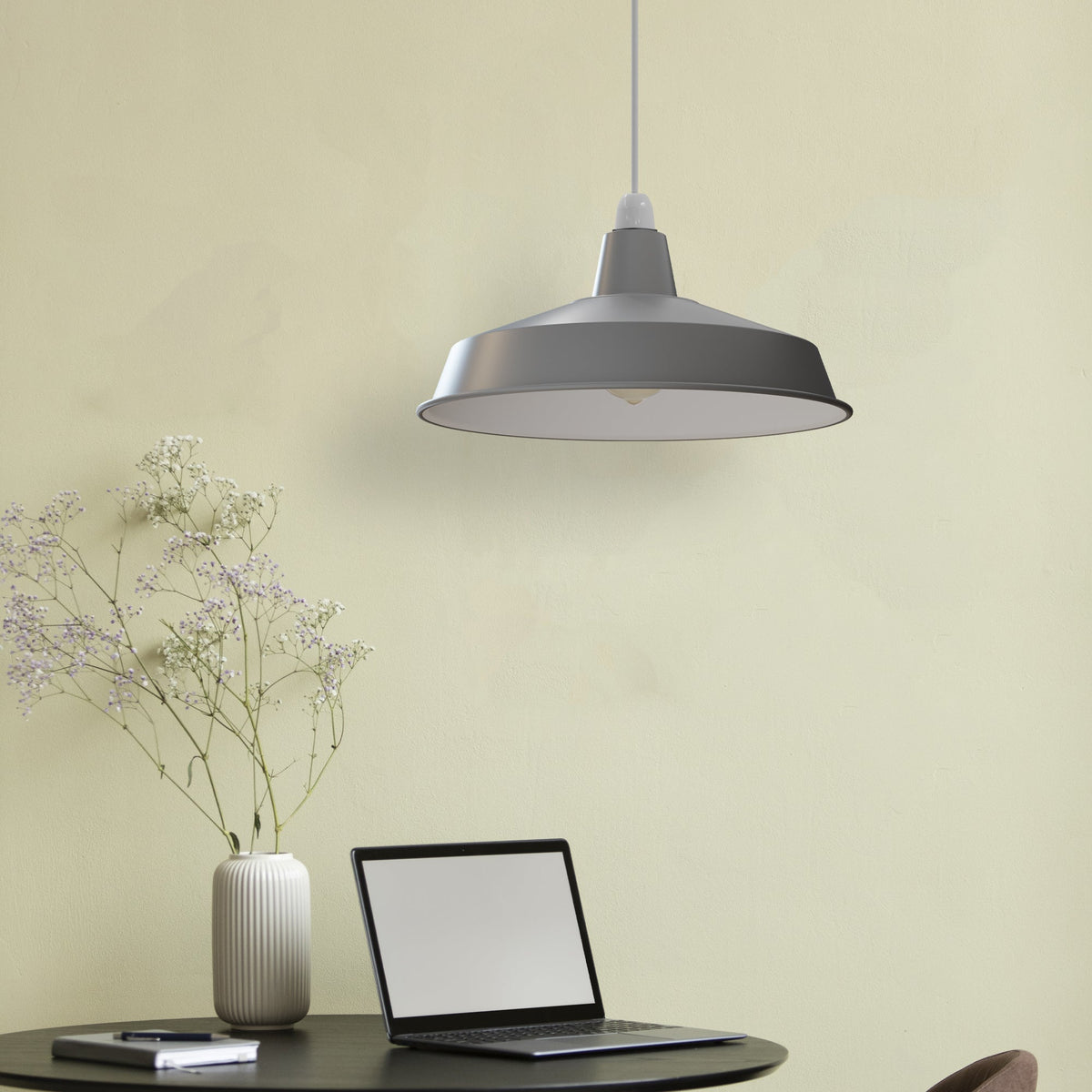 Industrial Enamel Lamp Shade 40 cm – Easy Fit, 6 Colours - photo 3