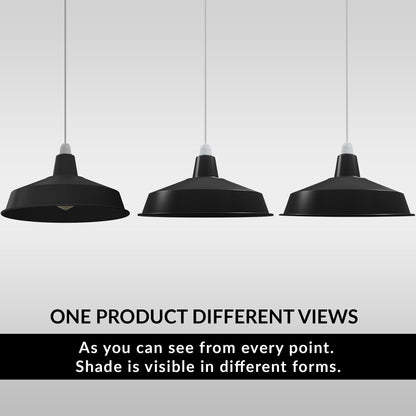 Industrial Enamel Lamp Shade 40 cm – Easy Fit, 6 Colours - photo 5