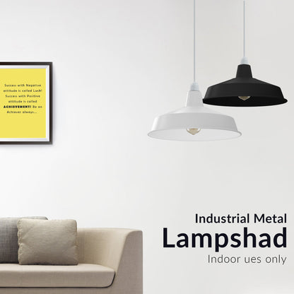 Industrial Enamel Lamp Shade 40 cm – Easy Fit, 6 Colours - photo 7