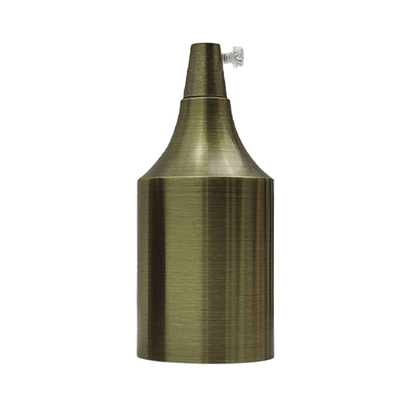 Bottle Shape E27 Lamp Holder – 8 Metal Finishes - Green Brass, Standard, Single
