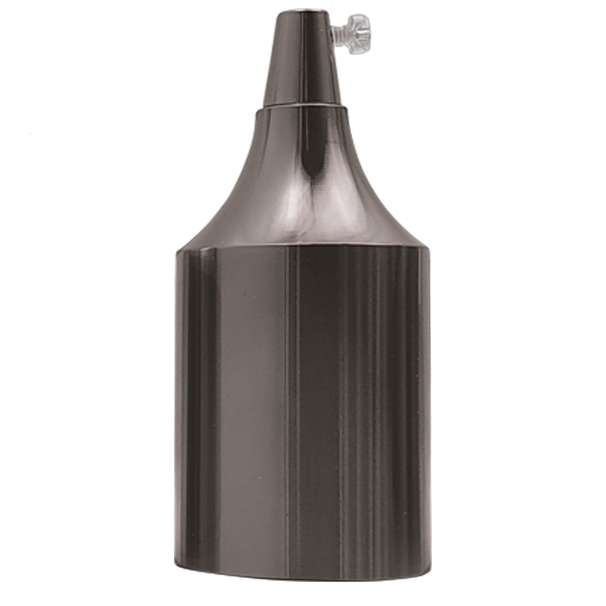 Bottle Shape E27 Lamp Holder – 8 Metal Finishes - Satin Nickel, Standard, Single