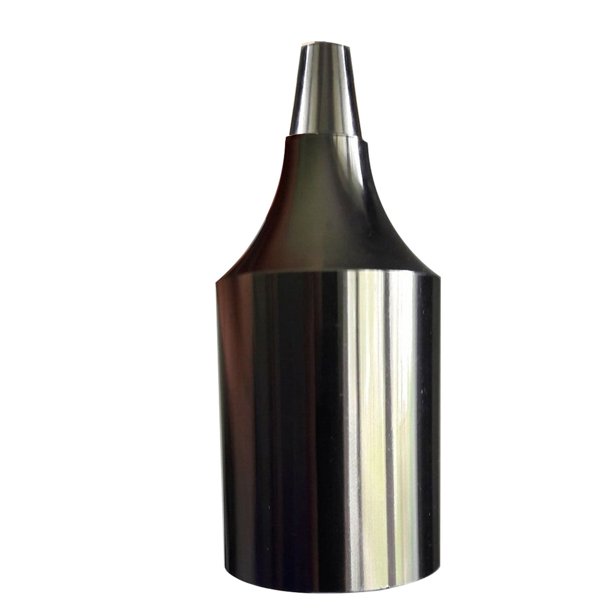 Bottle Shape E27 Lamp Holder – 8 Metal Finishes - Shiny Black, Standard, Single