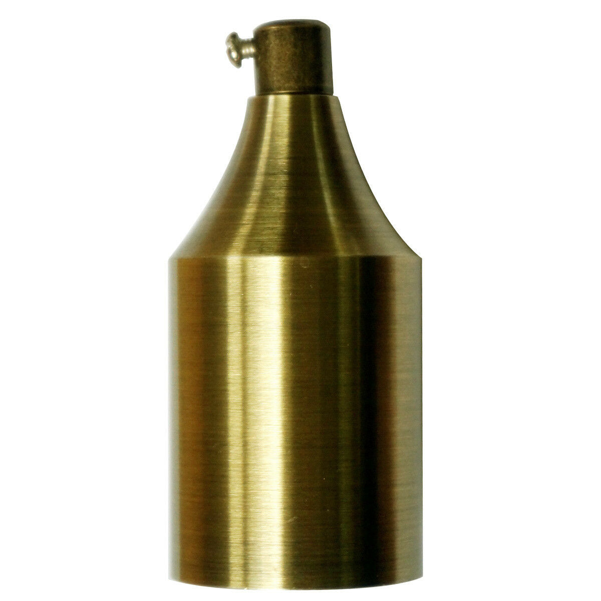 Bottle Shape E27 Lamp Holder – 8 Metal Finishes - Yellow Brass, Standard, Single