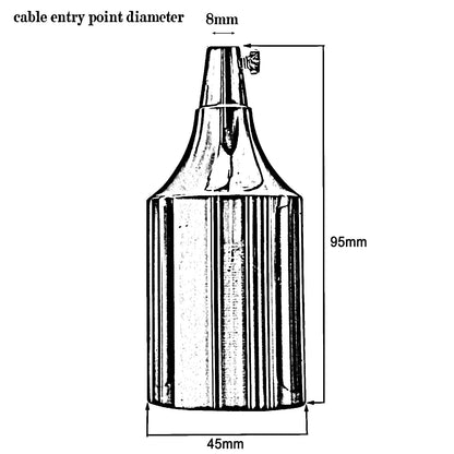 Bottle Shape E27 Lamp Holder – 8 Metal Finishes - photo 2
