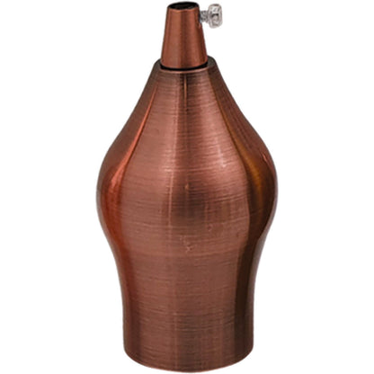 Curved E27 Lamp Holder – Electroplated Metal, 6 Finishes - Copper, Standard, Single
