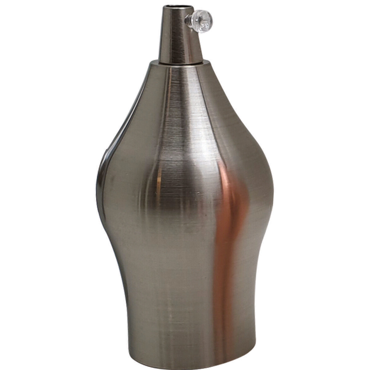 Curved E27 Lamp Holder – Electroplated Metal, 6 Finishes - Satin Nickel, Standard, Single