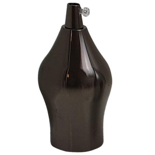 Curved E27 Lamp Holder – Electroplated Metal, 6 Finishes - Shiny Black, Standard, Single