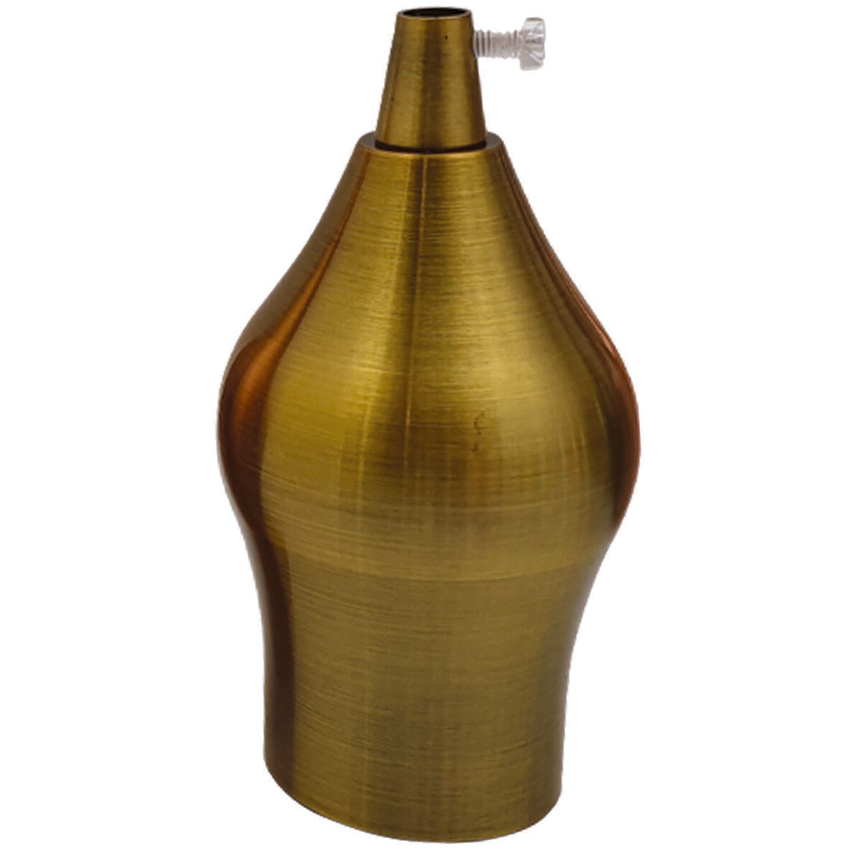 Curved E27 Lamp Holder – Electroplated Metal, 6 Finishes - Yellow Brass, Standard, Single