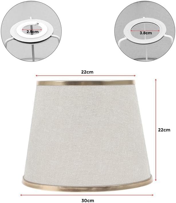 Fabric Lamp Shade 16-30 cm – Linen, Pleated or Cone, Easy Fit - photo 6