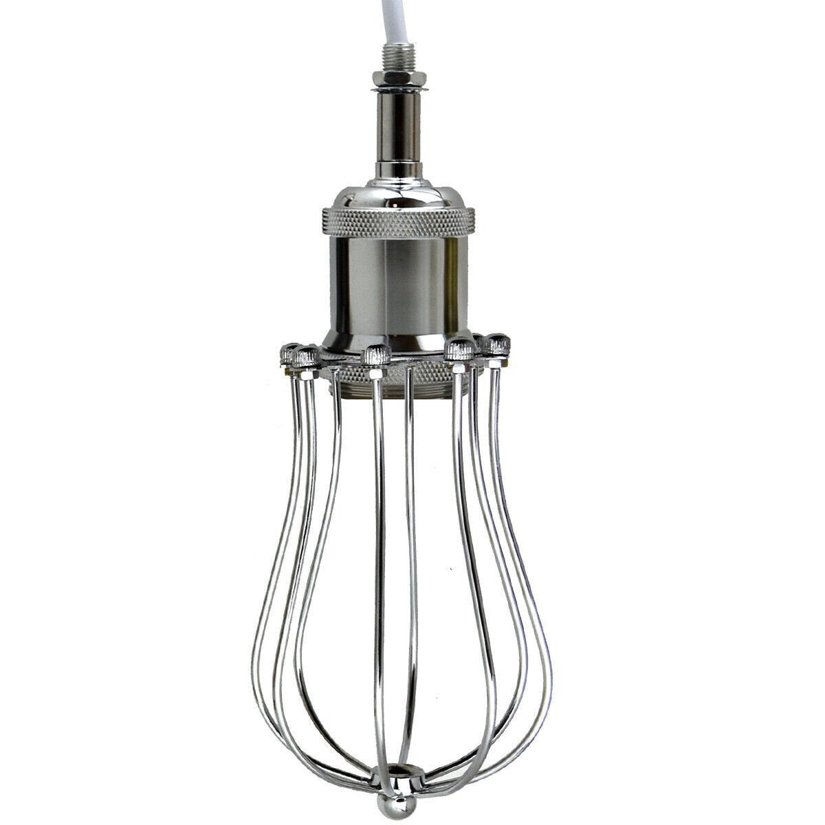 Industrial Flush Mount Ceiling Light with Cage Shade – E27 - photo 4