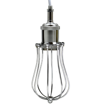 Industrial Flush Mount Ceiling Light with Cage Shade – E27 - photo 4