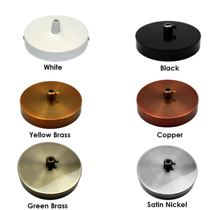 Fabric Cable Pendant Light Set – E27 Holder & Ceiling Rose, 8 Finishes - photo 7
