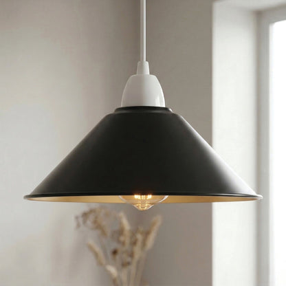 Flat Cone Lamp Shade 22 cm – Easy Fit, 28 Colours - photo 22