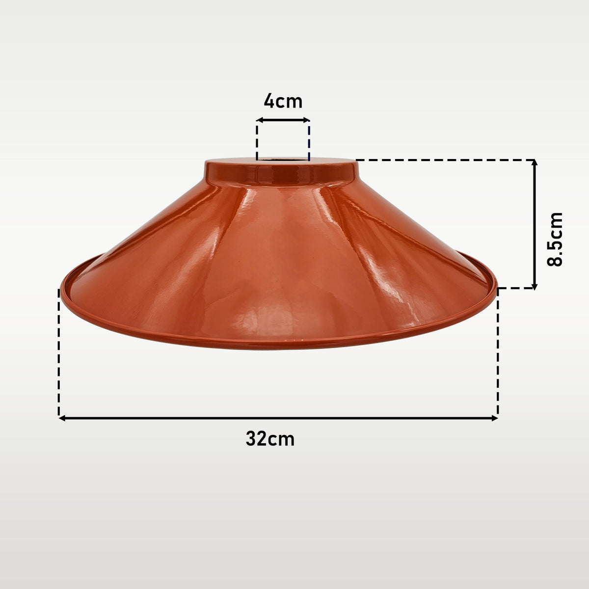 Flat Cone & Dome Lamp Shade – 25.5 or 32 cm, Easy Fit - photo 12