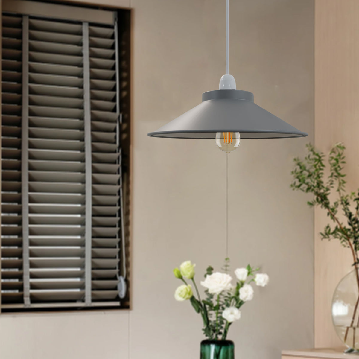 Flat Cone & Dome Lamp Shade – 25.5 or 32 cm, Easy Fit - photo 2