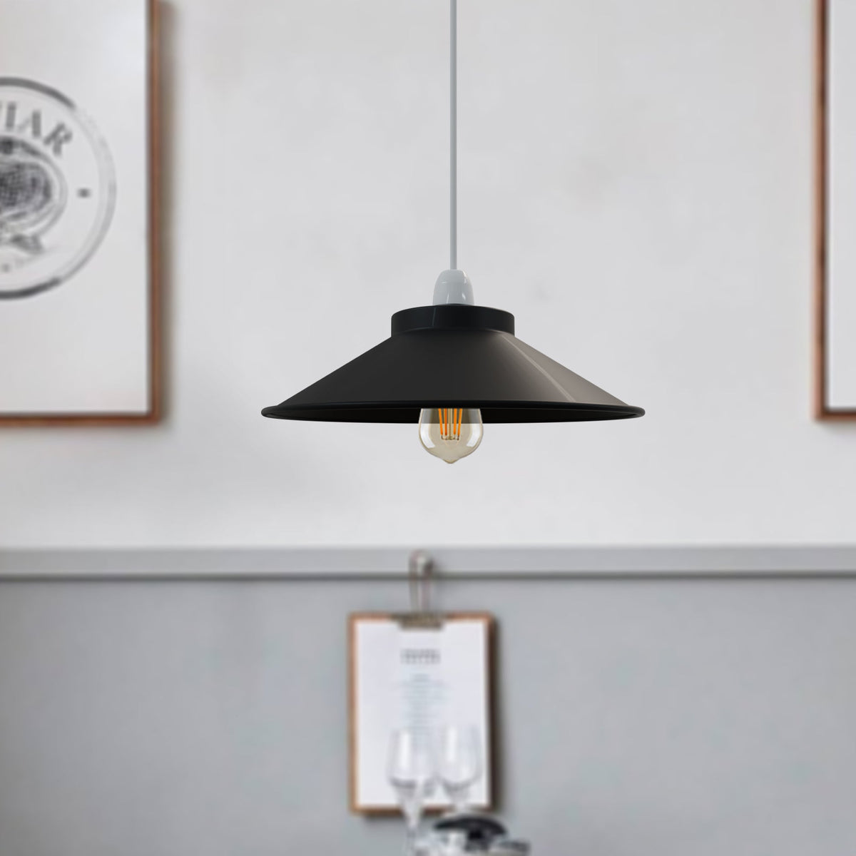 Flat Cone & Dome Lamp Shade – 25.5 or 32 cm, Easy Fit - photo 3