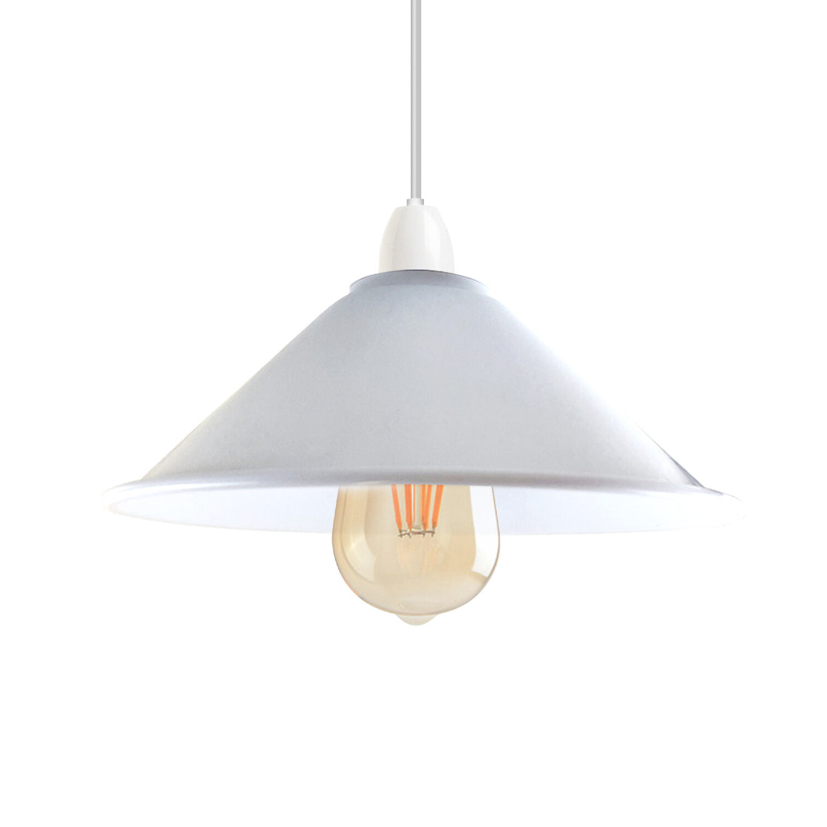Flat Cone Lamp Shade 22 cm – Easy Fit, 28 Colours - photo 41
