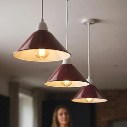 Flat Cone Lamp Shade 22 cm – Easy Fit, 28 Colours - photo 4