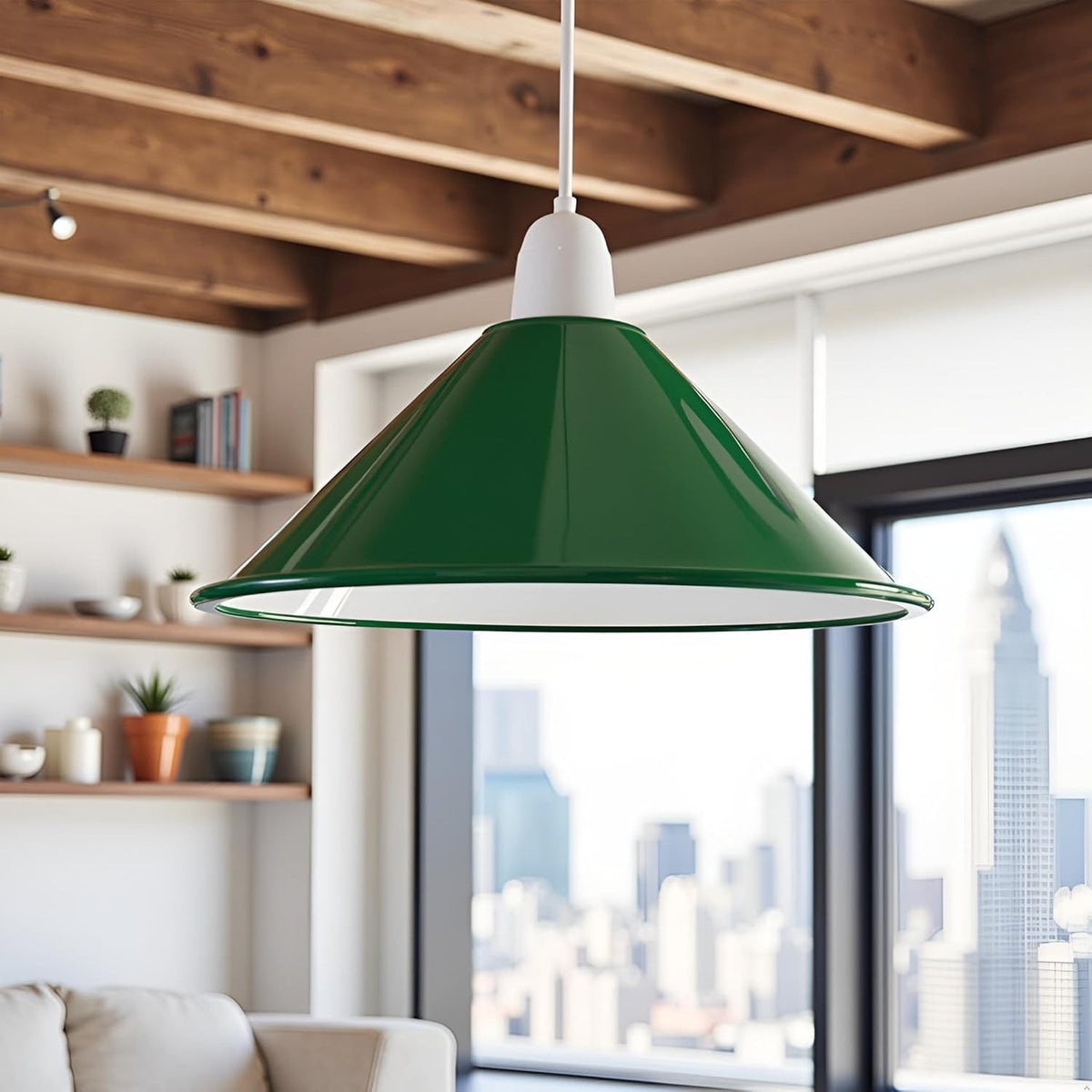 Flat Cone Lamp Shade 22 cm – Easy Fit, 28 Colours - photo 5