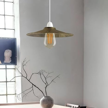 Flat Lamp Shade – 22 cm Metal Finishes or 40 cm Colours, Easy Fit - photo 2