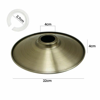 Flat Lamp Shade – 22 cm Metal Finishes or 40 cm Colours, Easy Fit - photo 5