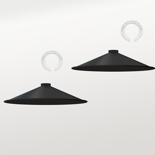 Flat Lamp Shade – 22 cm Metal Finishes or 40 cm Colours, Easy Fit - photo 16