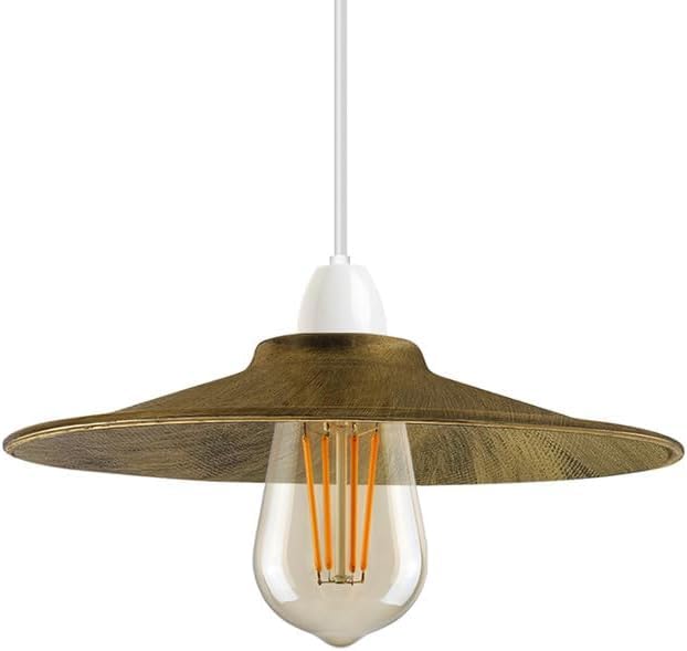 Flat Lamp Shade – 22 cm Metal Finishes or 40 cm Colours, Easy Fit - photo 24