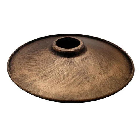 Flat Lamp Shade – 22 cm Metal Finishes or 40 cm Colours, Easy Fit - Brushed Copper, 22 cm, Shade Only, Single