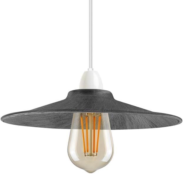 Flat Lamp Shade – 22 cm Metal Finishes or 40 cm Colours, Easy Fit - photo 25
