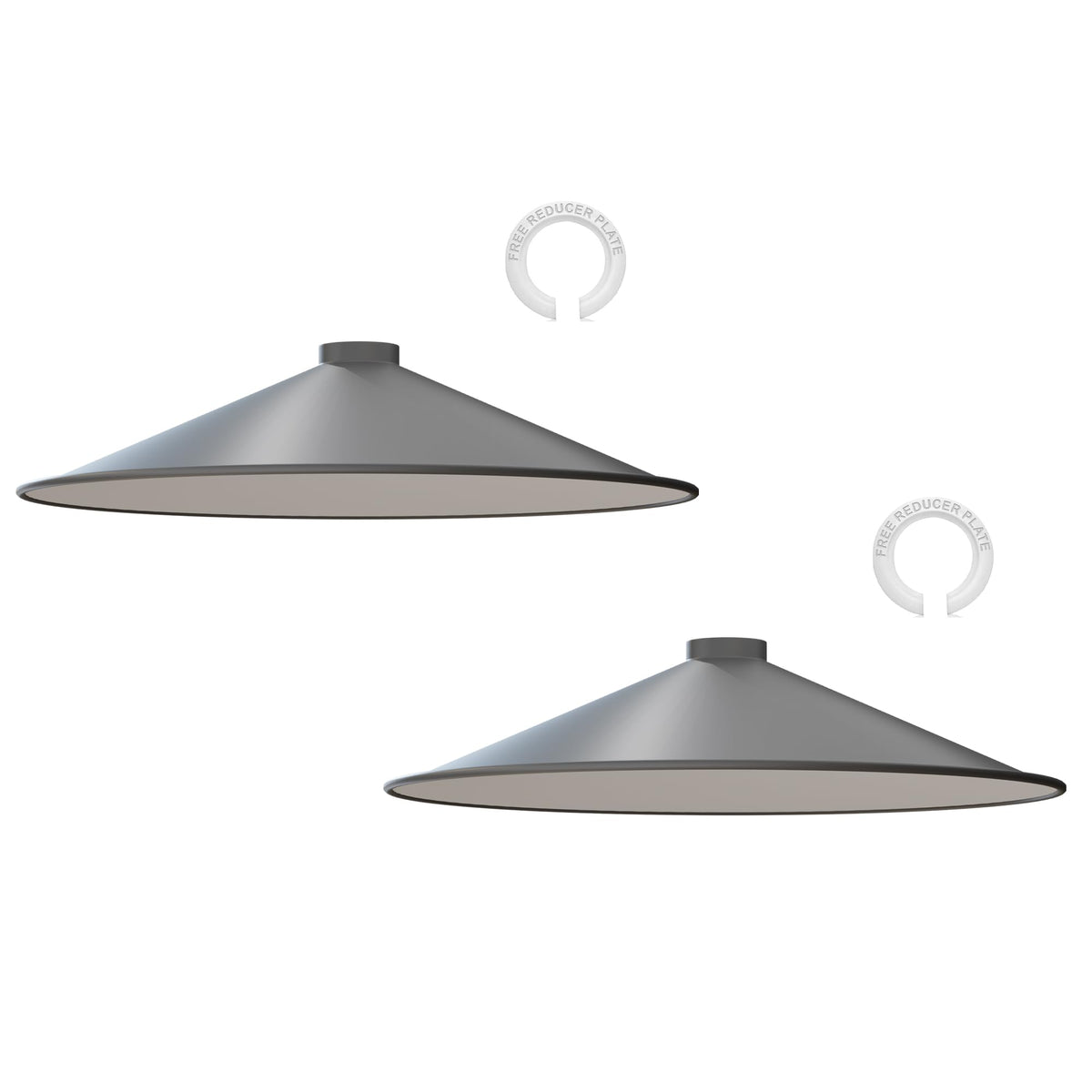 Flat Lamp Shade – 22 cm Metal Finishes or 40 cm Colours, Easy Fit - photo 17