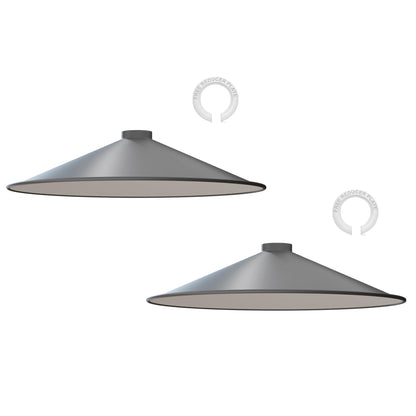 Flat Lamp Shade – 22 cm Metal Finishes or 40 cm Colours, Easy Fit - photo 17
