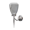 Flower Smoked Glass Wall Light – Chrome, E27 - Chrome, No Shade, Without Bulb