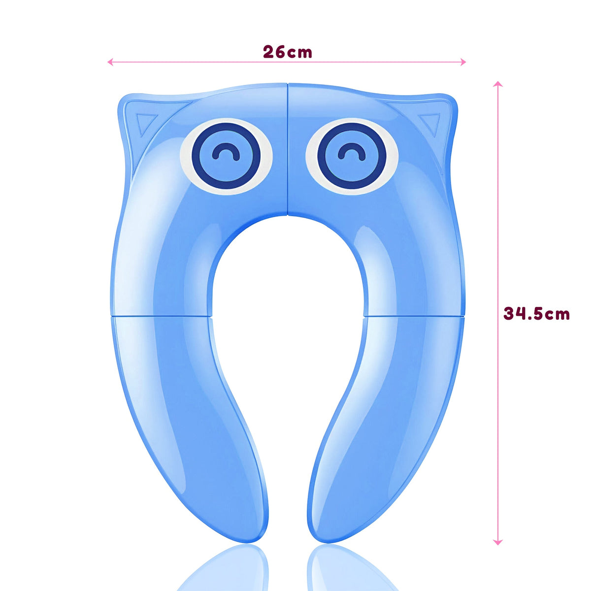 Folding Travel Potty Training Seat, Pack of 2 – Owl Design, Blue or Pink - photo 6