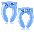 Folding Travel Potty Training Seat, Pack of 2 – Owl Design, Blue or Pink - Blue