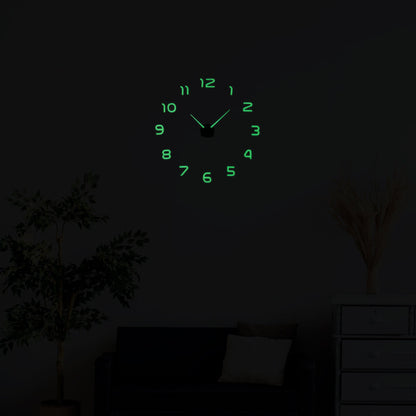 Glow in the Dark 3D DIY Wall Clock – Frameless, Luminous Numbers - photo 3