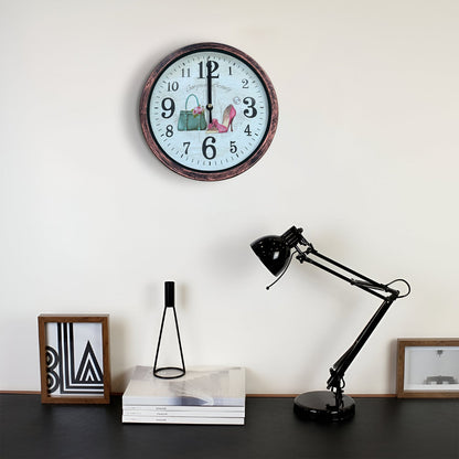 Shabby Chic Wall Clock – 20 cm, Rustic Copper Frame, Design Sent at Random - photo 11