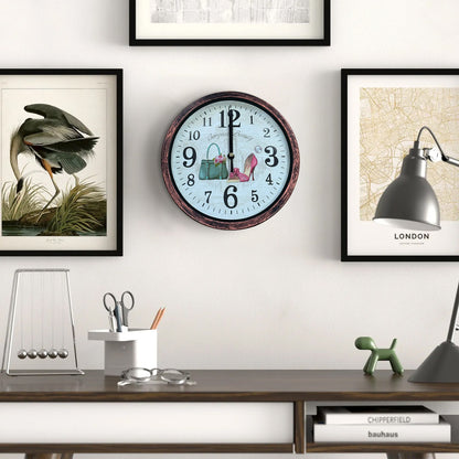 Shabby Chic Wall Clock – 20 cm, Rustic Copper Frame, Design Sent at Random - photo 12